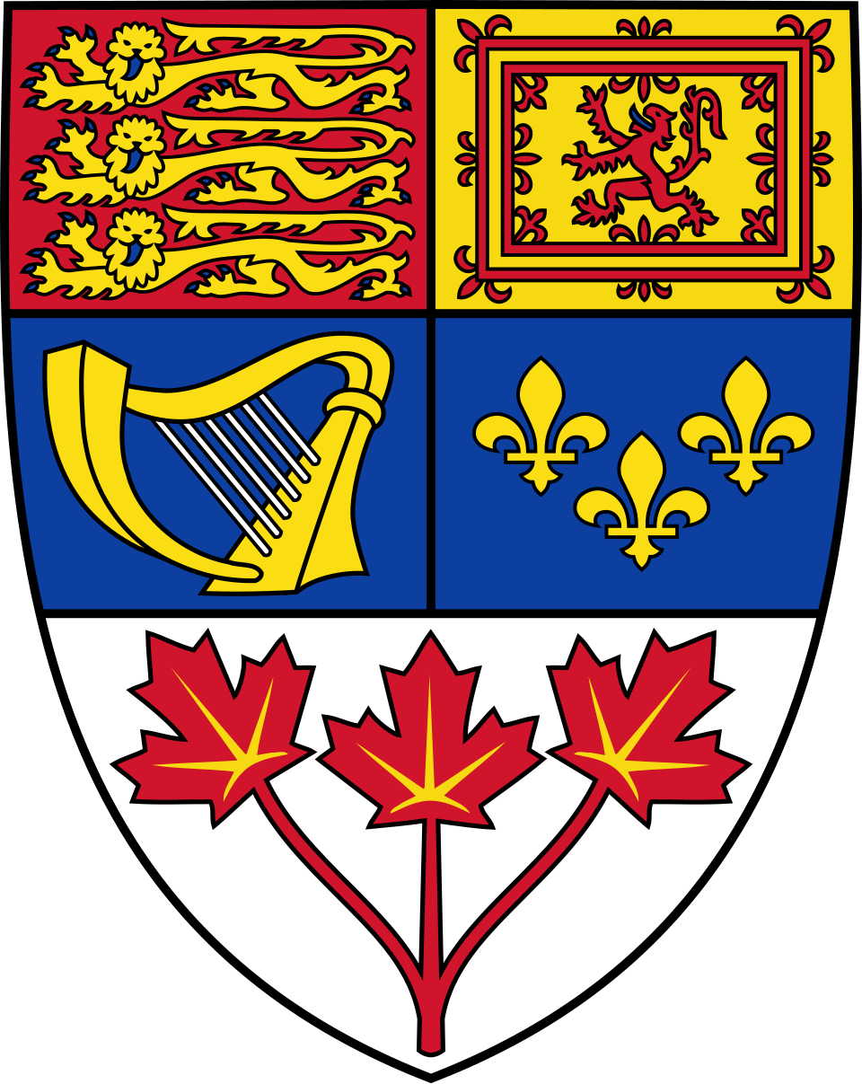 Historic shield from the Arms of Canada